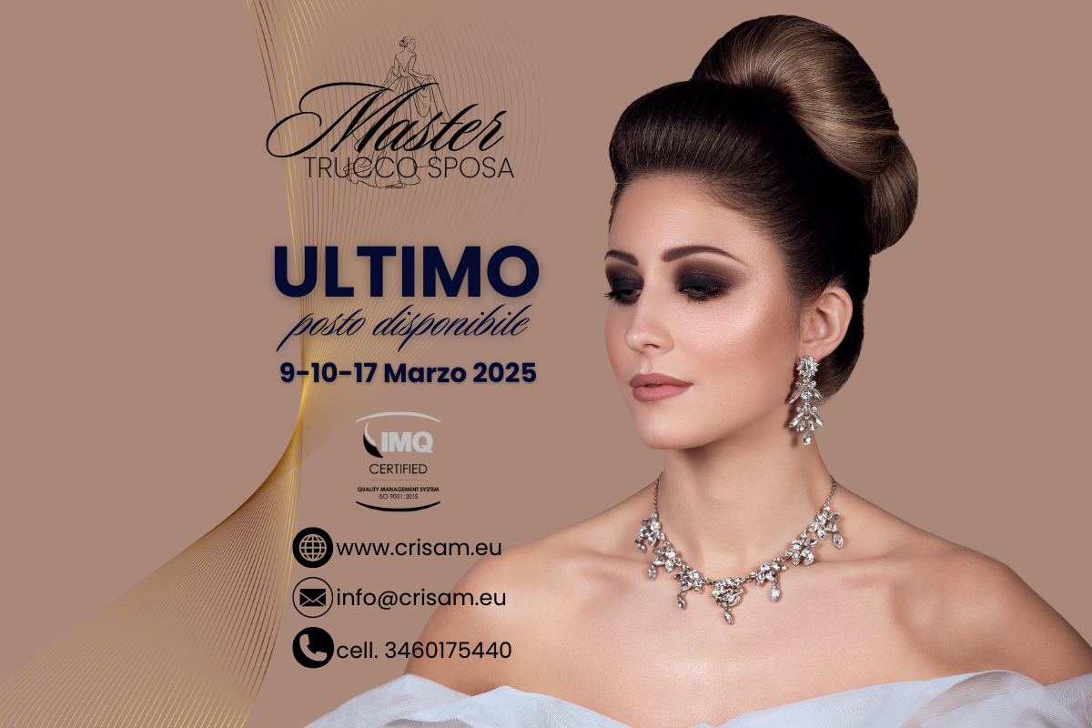 Crisam Professional Make-up Academy presenta il Master Trucco Sposa Avanzato