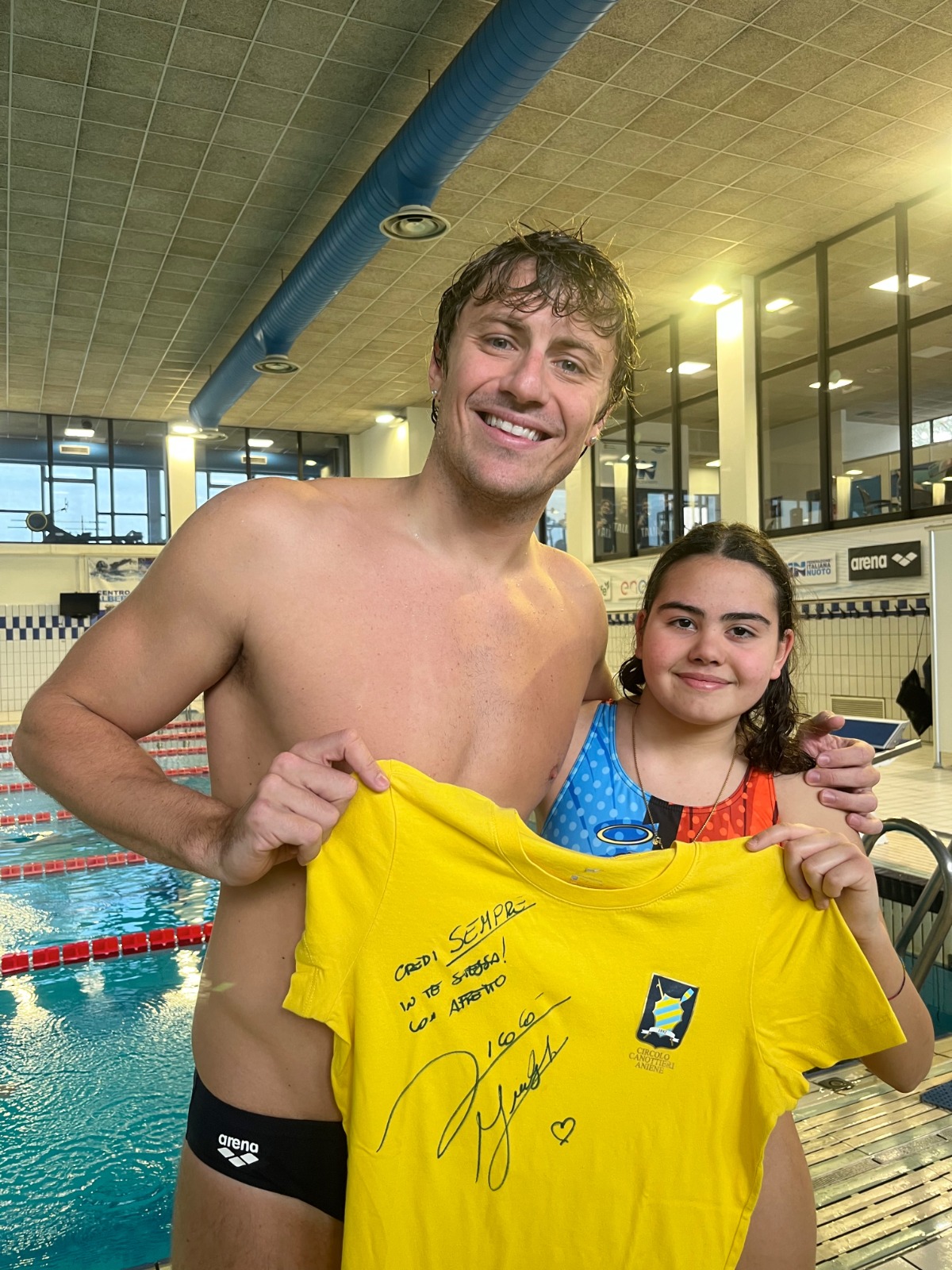 “Vorrei Tornare a Nuotare con Nicolò Martinenghi” Make-a-wish Italia Realizza il Desiderio di Grazia
