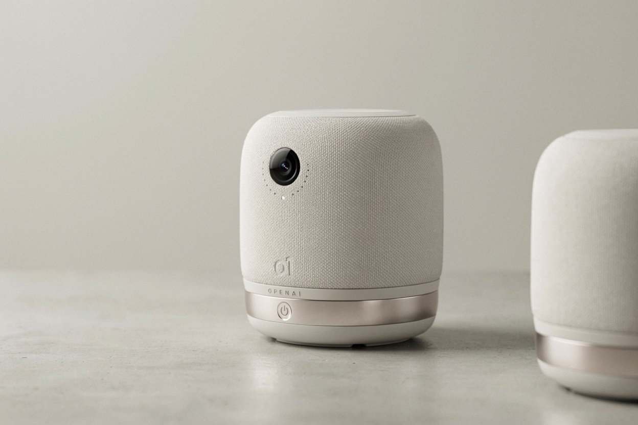 Il primo dispositivo di OpenAI potrebbe essere uno speaker smart portatile con fotocamera