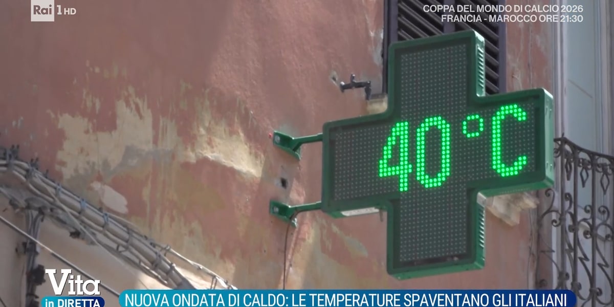 Vita in diretta 2025/26 - Nuova ondata di caldo: le temperature spaventano gli italiani - 09/07/2026 - Video