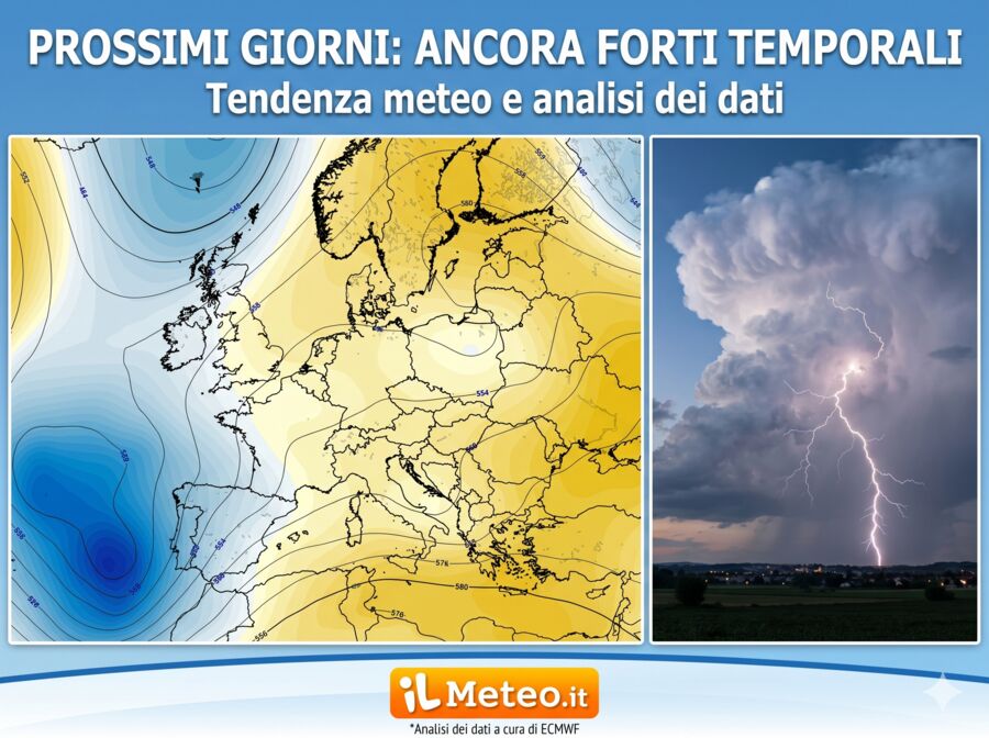 Meteo: Prossime Ore di breve tregua, ma Venerdì 8 nuovi Temporali e improvvisi scrosci d'acqua
