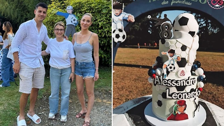 Alice Campello e Álvaro Morata di nuovo insieme per i figli: festa di compleanno in famiglia - Tgcom24