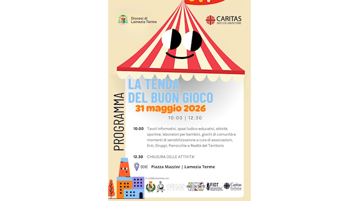 A Lamezia il 31 maggio “La tenda del buon gioco” - Corriere di Lamezia
