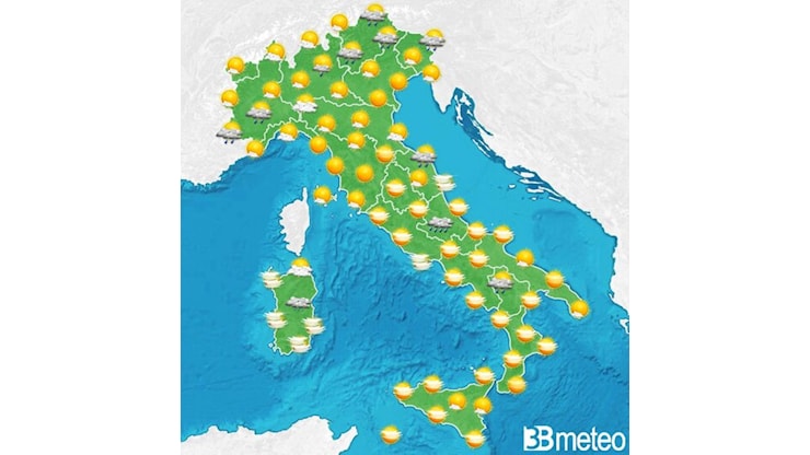 Nuove perturbazioni in arrivo sulla Penisola, clima mite - 3BMeteo