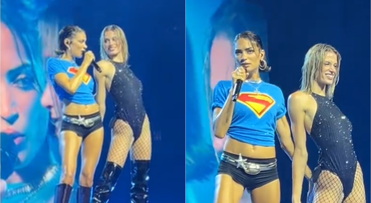 Elodie e Franceska Nuredini sul palco di Sfera Ebbasta, la dedica della cantante: «Dopo di te, mai più nessuna»