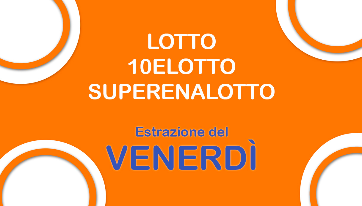 Estrazioni Lotto, Superenalotto e 10eLotto di oggi venerdì 17 luglio 2026: numeri ritardatari e jackpot