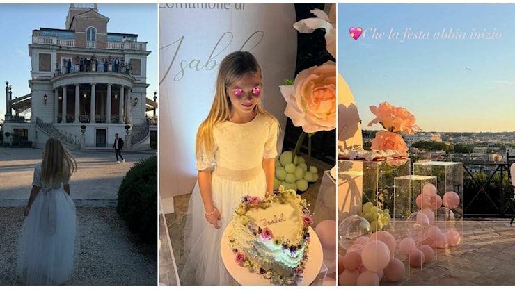 Francesco Totti era alla comunione della figlia (con Noemi Bocchi), ma non alla festa con Ilary: per Isabel due party separati - Leggo.it