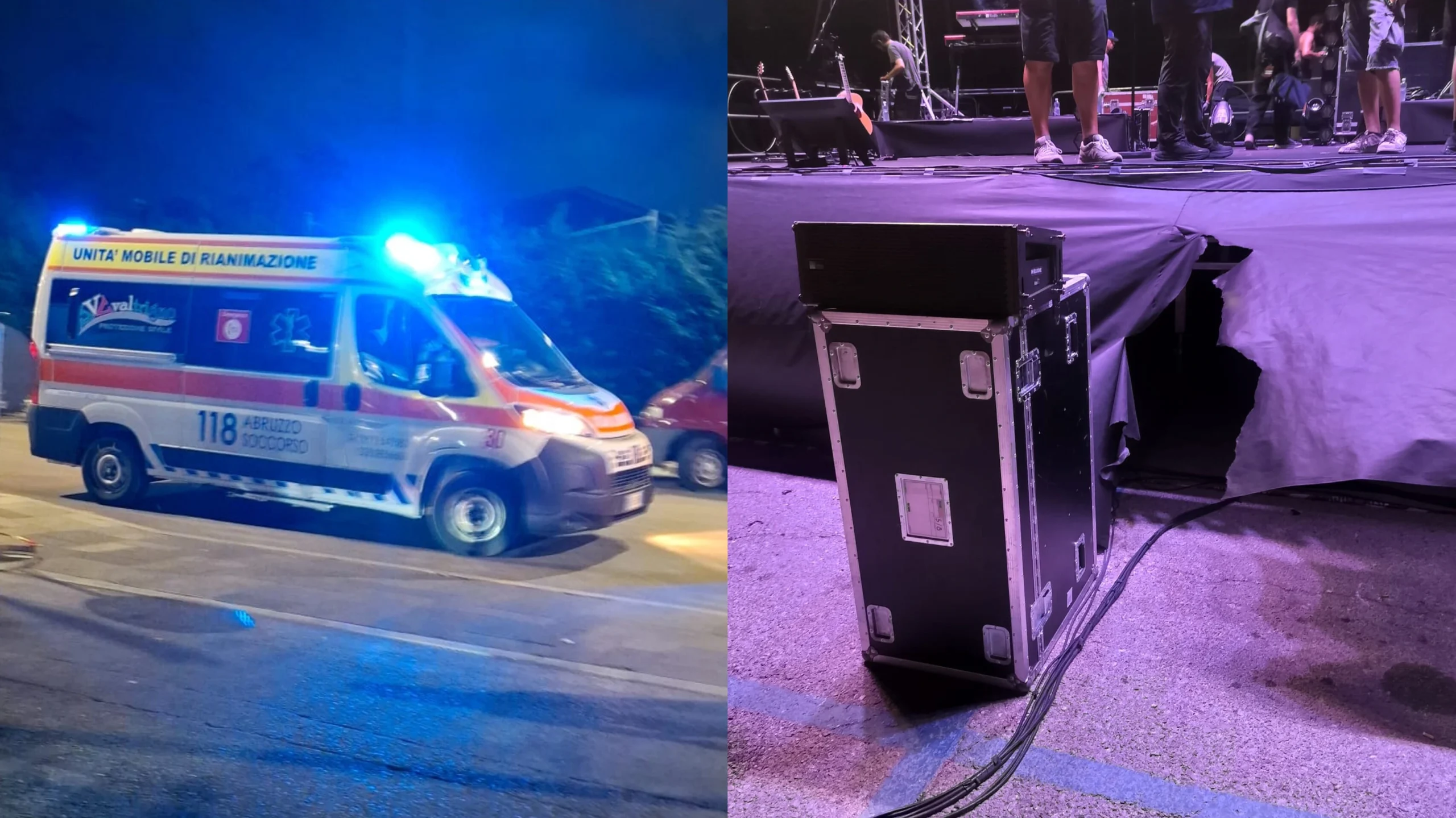 Noemi cade dal palco del concerto a San Salvo Marina: ferita alla testa, trasportata in ospedale