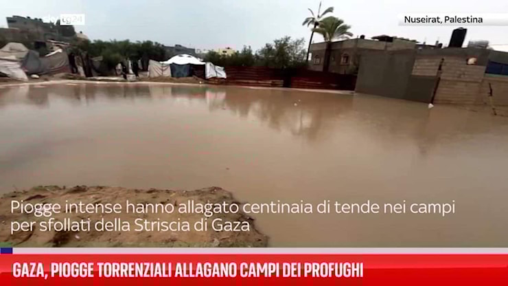 Gaza, piogge torrenziali allagano campi dei profughi - Sky TG24