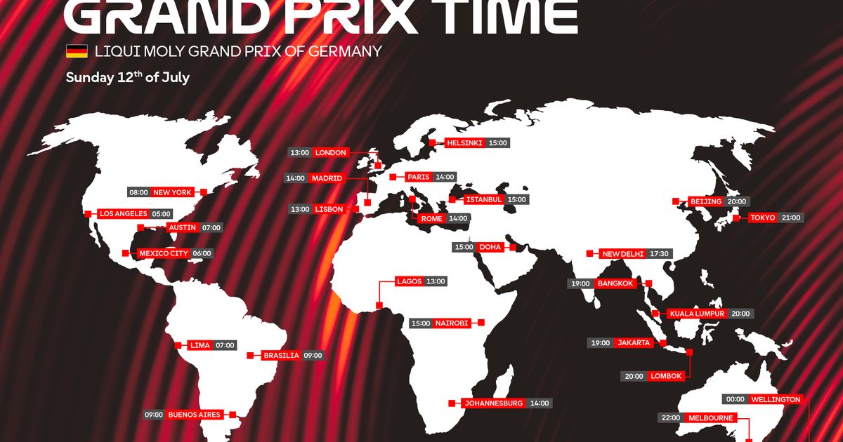 Gli orari del Gran Premio Liqui Moly di Germania
