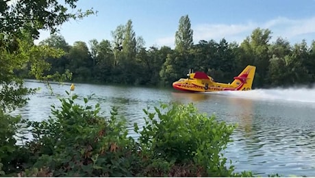 Foresta di Fontainebleau in fiamme: i Canadair prelevano l'acqua dalla Senna