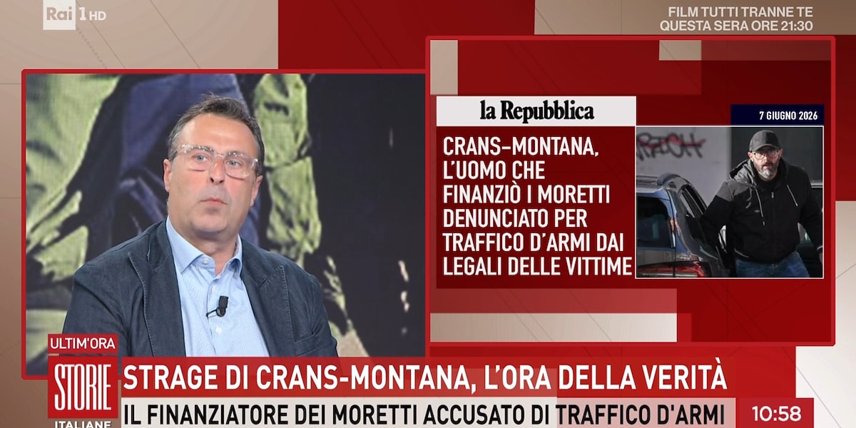 Storie italiane 2025/26 - Crans-Montana, il finanziatore dei Moretti accusato di traffico d'armi - 08/06/2026 - Video