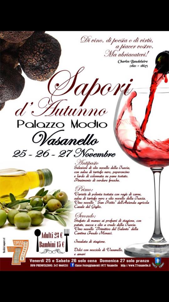 Sapori d’Autunno, protagonista l’olio novello della Tuscia 